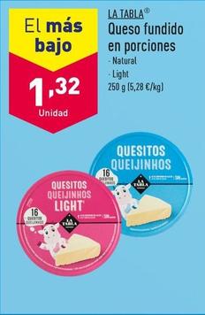 Oferta de La Tabla - Queso Fundido En Porciones por 1,32€ en ALDI