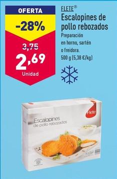 Oferta de Flete - Escalopines De Pollo Rebozados por 2,69€ en ALDI