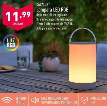 Oferta de Casalux - Lámpara Led RGB por 12,99€ en ALDI