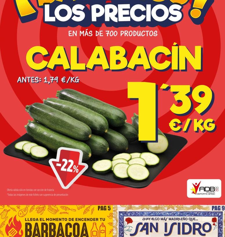 Oferta de Calabacin por 1,39€ en Ahorramas