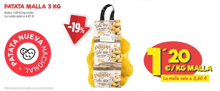 Oferta de Patata Malla 3 Kg por 1,2€ en Ahorramas