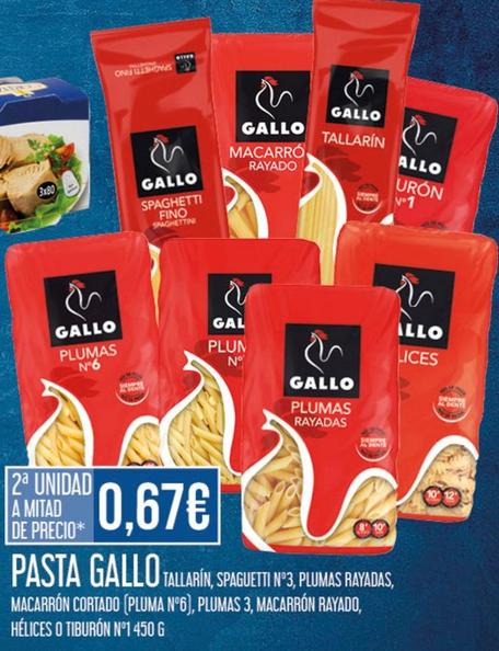 Oferta de Gallo - pasta por 1,33€ en Claudio