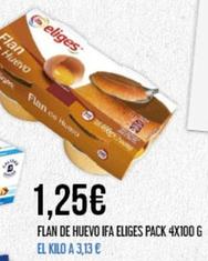Oferta de Ifa Eliges - Flan De Huevo por 1,25€ en Claudio