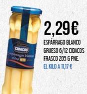 Oferta de Cidacos - Espárrago Blanco Grueso por 2,29€ en Claudio