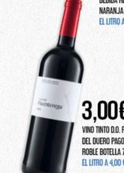 Oferta de Pago De Fuentevega - Vino Tinto D.O. Ribera Del Duero Roble Botella por 3€ en Claudio