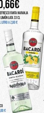 Oferta de Bacardi - Ron Carta Blanca O Limón por 12,45€ en Claudio