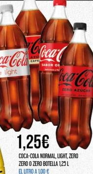 Oferta de Coca-Cola - Normal, Light, Zero Zero O Zero por 1,25€ en Claudio