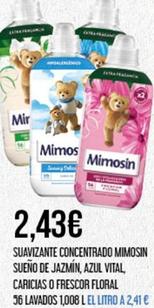 Oferta de Mimosín - Suavizante Concentrado Sueño De Jazmin por 2,43€ en Claudio