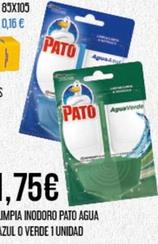 Oferta de Pato - Limpia Inodoro Agua Azul O Verde por 1,75€ en Claudio