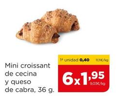Oferta de Mini croissant por 0,4€ en Alimerka