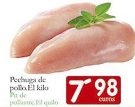 Oferta de Pechuga de pollo por 7,98€ en Supermercados Bip Bip