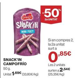 Oferta de Campofrío - Snack'in por 1,69€ en Supercor Exprés