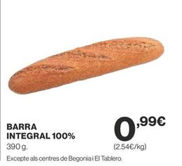 Oferta de Barra Integral 100% por 0,99€ en Supercor Exprés