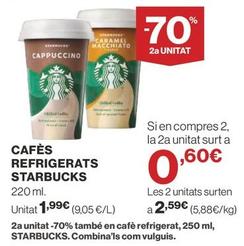 Oferta de Starbucks - Cafes Refrigerats por 1,99€ en Supercor Exprés