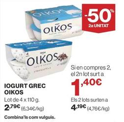 Oferta de Oikos - Iogurt Grec por 2,79€ en Supercor Exprés