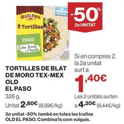 Oferta de Old El Paso - Tortilles De Blat De Moro Tex-mex por 2,8€ en Supercor Exprés