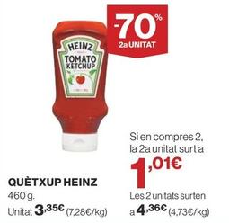 Oferta de Heinz - Quètxup por 3,35€ en Supercor Exprés