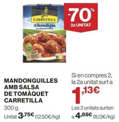 Oferta de Carretilla - Mandonguilles Amb Salsa De Tomàquet por 3,75€ en Supercor Exprés