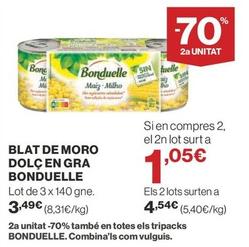 Oferta de Bonduelle - Blat De Moro Dolç En Gra por 3,49€ en Supercor Exprés