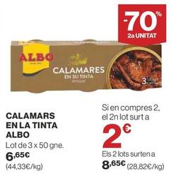 Oferta de Albo - Calamars En La Tinta por 6,65€ en Supercor Exprés