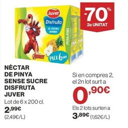 Oferta de Juver - Néctar De Pinya Sense Sucre Disfruta por 2,99€ en Supercor Exprés