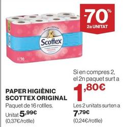 Oferta de Scottex - Paper Higienic Original por 5,99€ en Supercor Exprés