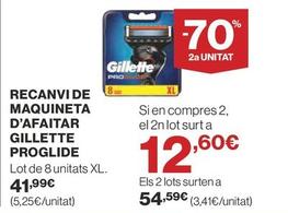Oferta de Gillette - Recanvi De Maquineta D'afaitar Proglide por 41,99€ en Supercor Exprés