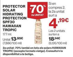 Oferta de Hawaiian Tropic - Protector Solar Hidrating Protection Spf30 por 13,95€ en Supercor Exprés