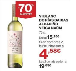 Oferta de Veiga Naúm - Vi Blanc Do Rías Baixas Albariño por 15,25€ en Supercor Exprés