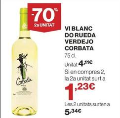 Oferta de Corbata - Vi Blanc Do Rueda Verdejo por 4,11€ en Supercor Exprés