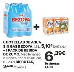 Oferta de Bezoya - 6 Botellas De Agua Sin Gas por 2,69€ en Supercor Exprés