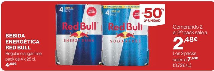 Oferta de Red Bull - Bebida Energética por 4,95€ en Supercor Exprés