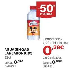 Oferta de Lanjarón - Agua Sin Gas Kids por 0,57€ en Supercor Exprés
