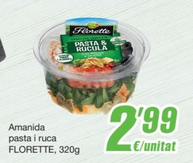 Oferta de Florette - Amanida Pasta I Ruca por 2,99€ en SPAR Fragadis
