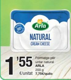 Oferta de Arla - Formatge Per Untar Natural por 1,55€ en SPAR Fragadis