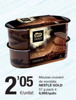 Oferta de Nestle Gold - Mousse Cruixent De Xocolata por 2,05€ en SPAR Fragadis