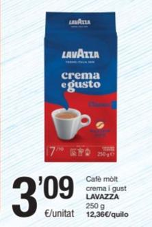 Oferta de Lavazza - Cafè Molt Crema I Gust por 3,09€ en SPAR Fragadis