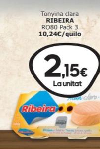 Oferta de Ribeira - Tonyina Clara  por 2,15€ en SPAR Fragadis