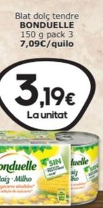 Oferta de Bonduelle - Blat Dolc Tendre por 3,19€ en SPAR Fragadis