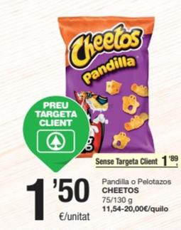 Oferta de Cheetos - Pandilla O Pelotazos por 1,89€ en SPAR Fragadis