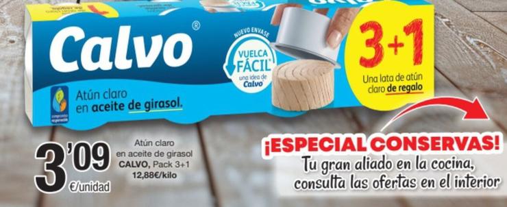 Oferta de Calvo - Atun Claro En Aceite De Girasol por 3,09€ en SPAR Fragadis
