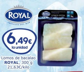 Oferta de Royal - Lomos De Bacalao por 6,49€ en SPAR Fragadis