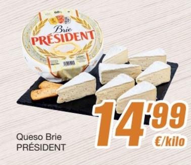 Oferta de Président - Queso Brie por 14,99€ en SPAR Fragadis