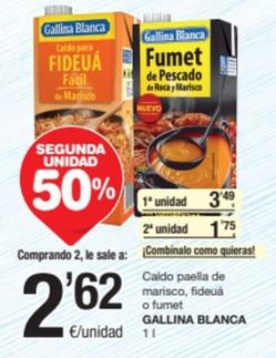 Oferta de Gallina Blanca - Caldo Paella De Marisco, Fideuà O Fumet por 3,49€ en SPAR Fragadis