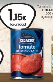 Oferta de CIDACOS - Tomate Triturado por 1,15€ en SPAR Fragadis