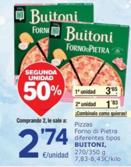 Oferta de Buitoni - Pizzas Forno Di Pietra Diferentes Tipos por 3,65€ en SPAR Fragadis