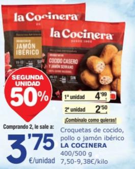 Oferta de La Cocinera - Croquetas De Cocido, Pollo O Jamón Ibérico por 4,99€ en SPAR Fragadis