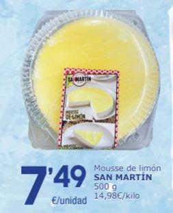 Oferta de San Martín - Mousse De Limón por 7,49€ en SPAR Fragadis
