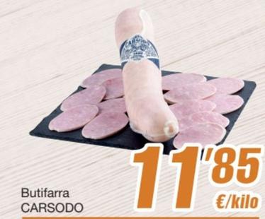 Oferta de Carsodo - Butifarra por 11,85€ en SPAR Fragadis