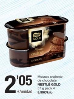 Oferta de Nestle Gold - Mousse Crujiente De Chocolate por 2,05€ en SPAR Fragadis